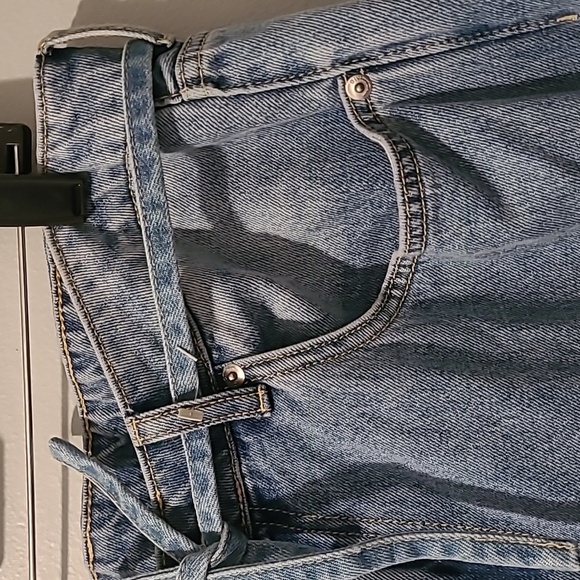 H&M Divided Baggy Loose Fit Mid Waist Wide Leg Jeans Wm 10 Cotton Casual Trendy - Picture 5 of 14